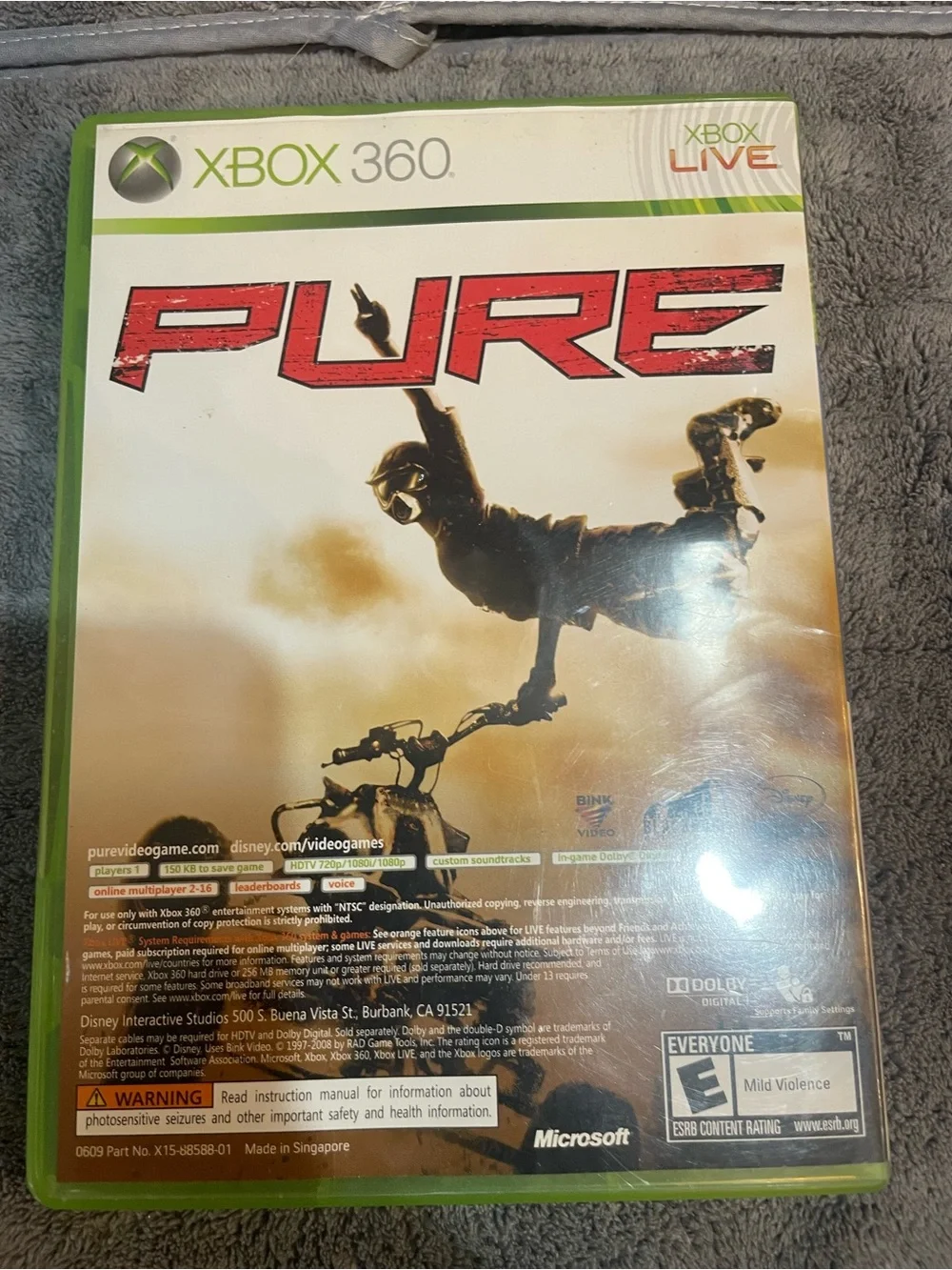 Lego Batman/Pure Xbox 360 Dual Disc's Complete Pre-own Game